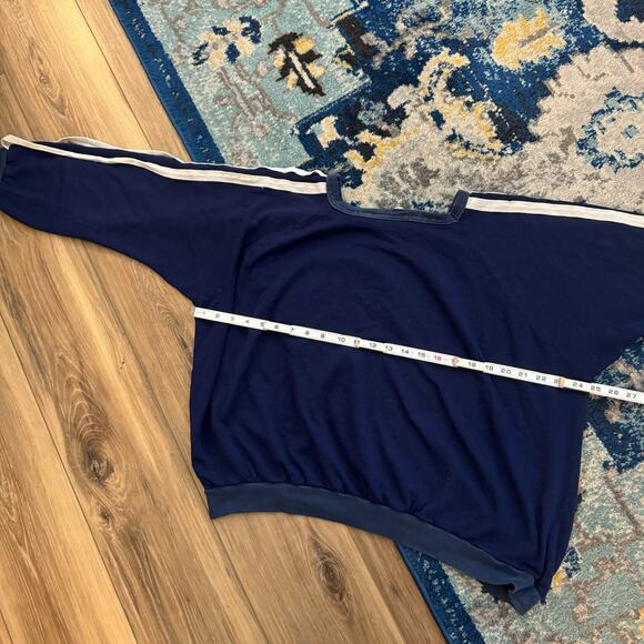 Vtg NYPD Crewneck Sweatshirt Cropped Fit Blue Sweater S/M - Picture 4 of 7